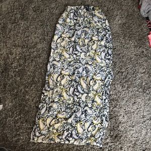 Spoon Jeans Maxi Skirt With High Slit